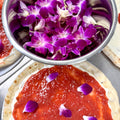 Strawberry Rhubarb Dessert Pizza
