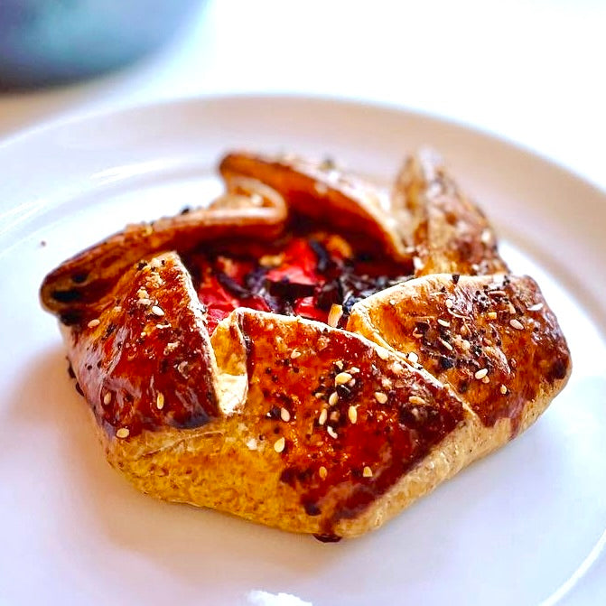 Tomato Basil Feta Galette
